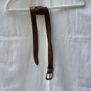 Vintage Brown Leather Belt Classic Accessory